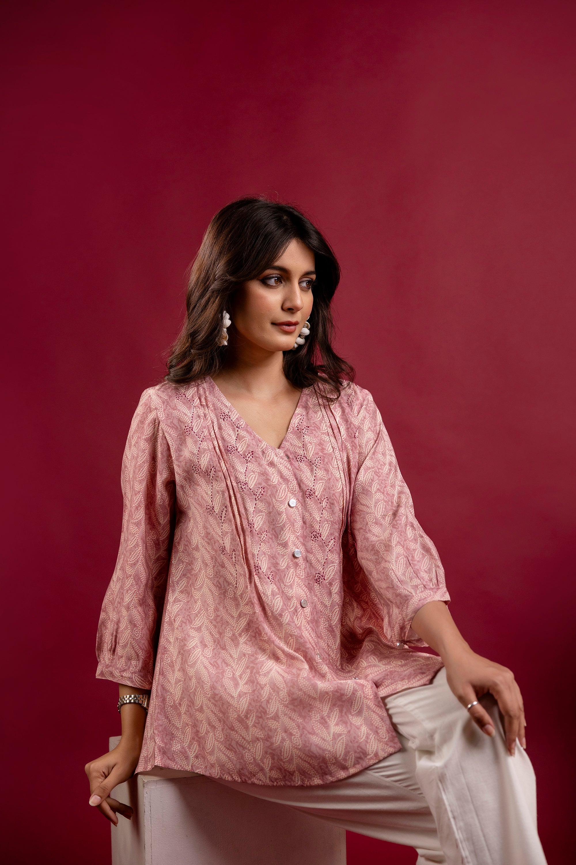 Rose Pink Tunic Top