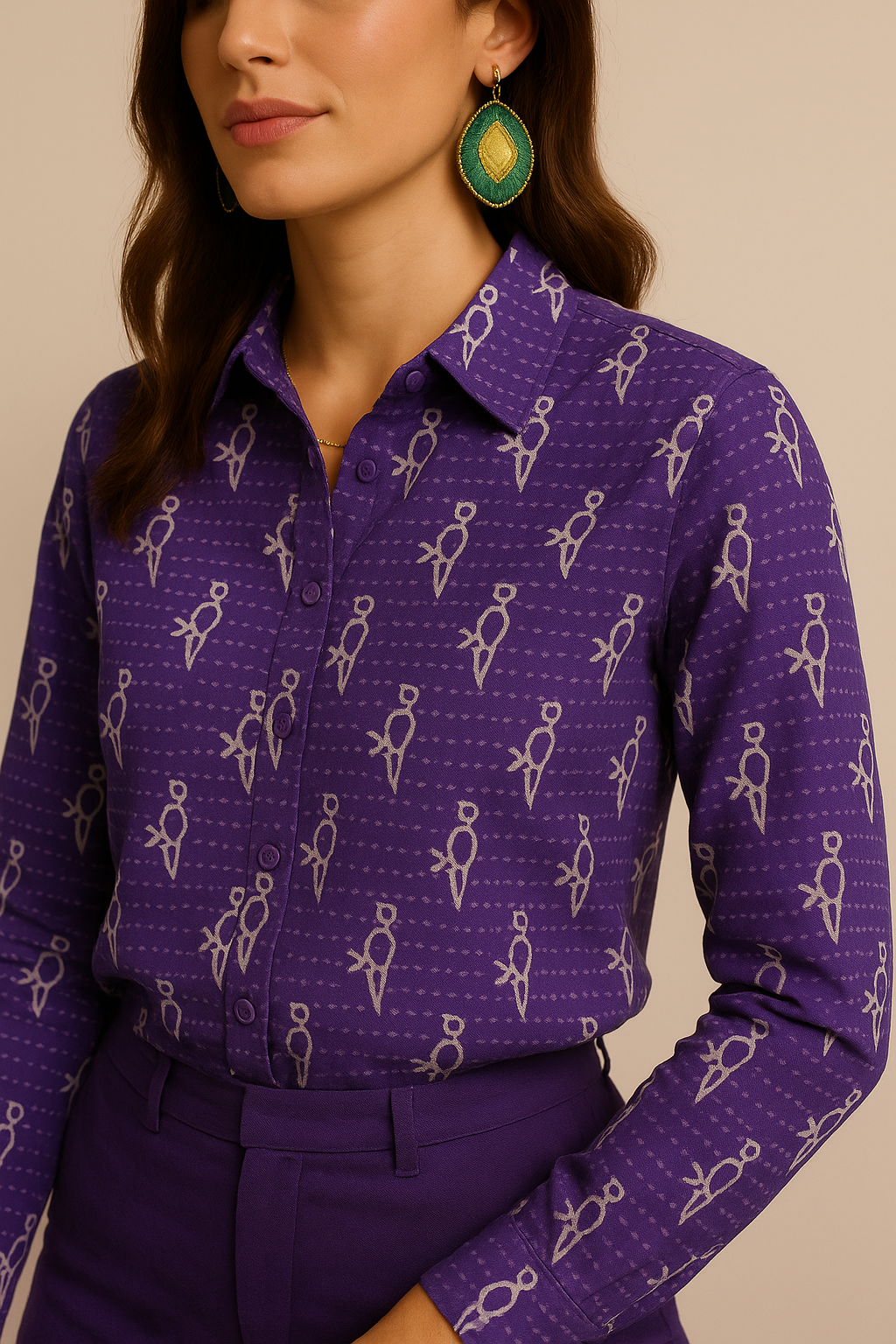 Violet Flutter Shirt