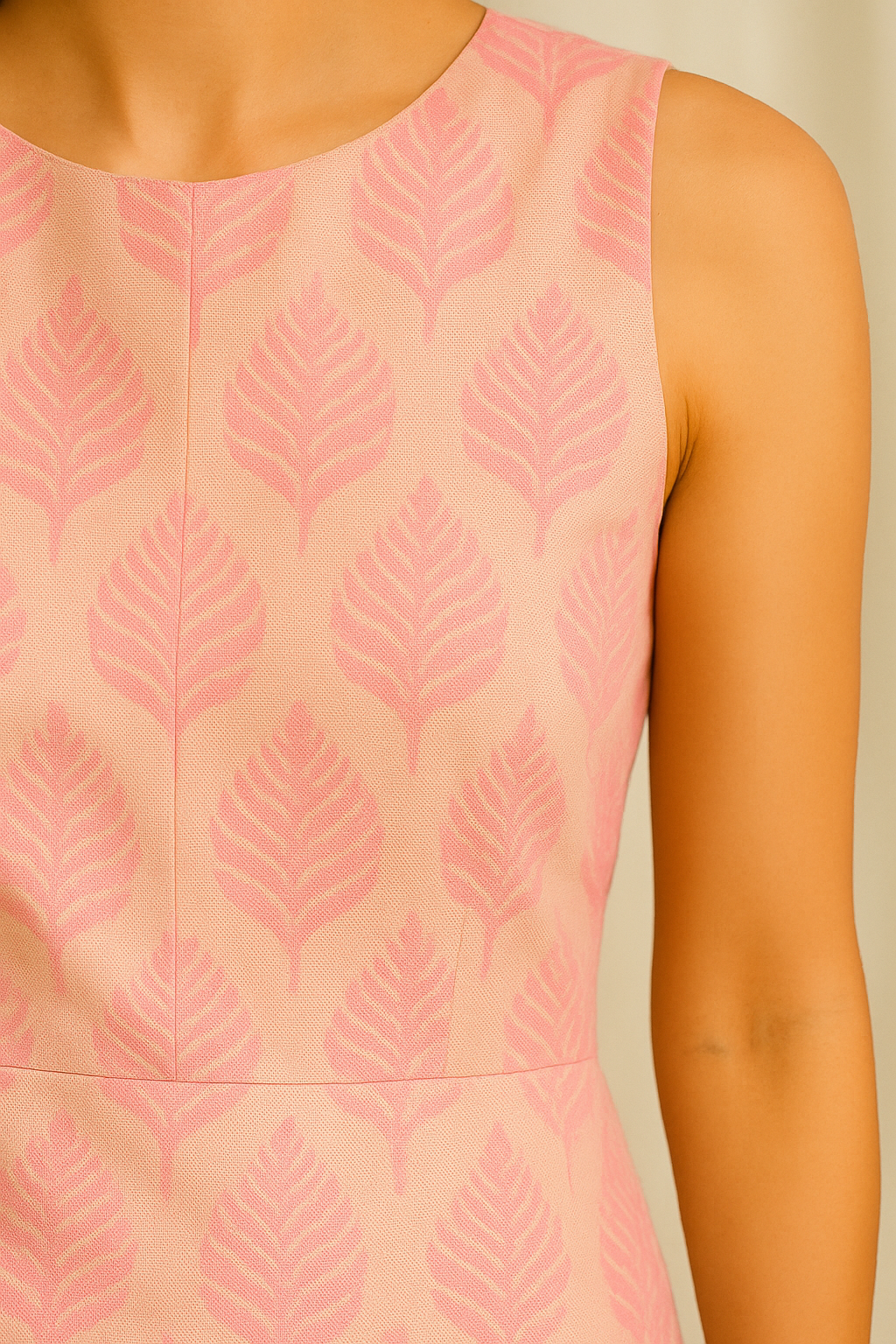 Rosé Élan Leaf Dress