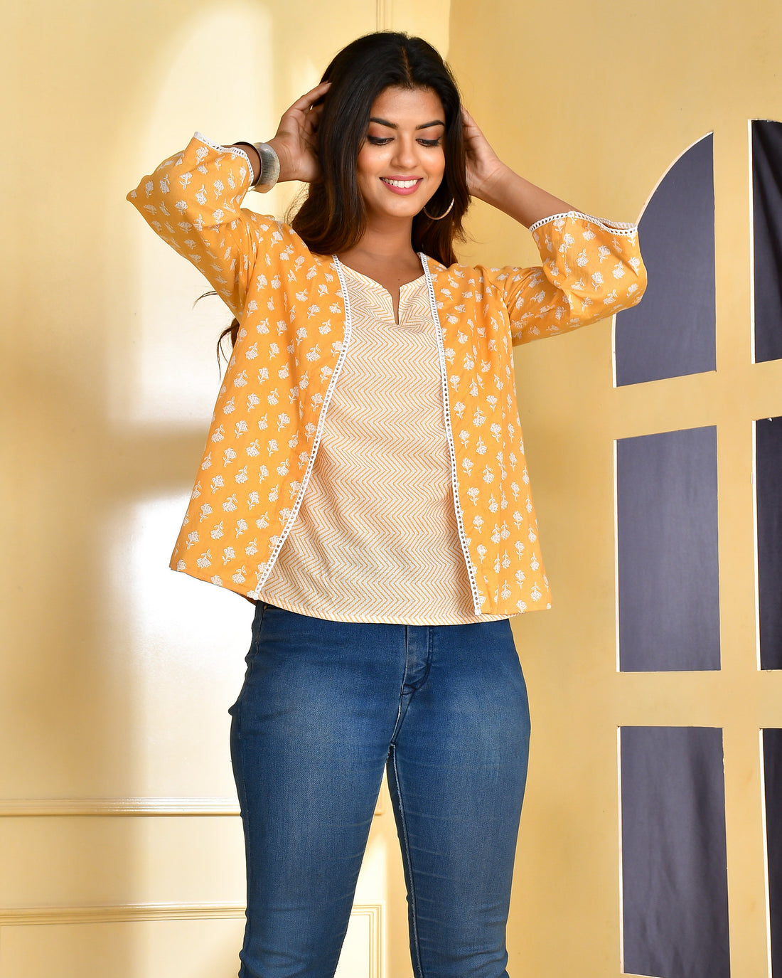 Butter Yellow Top with Jacket