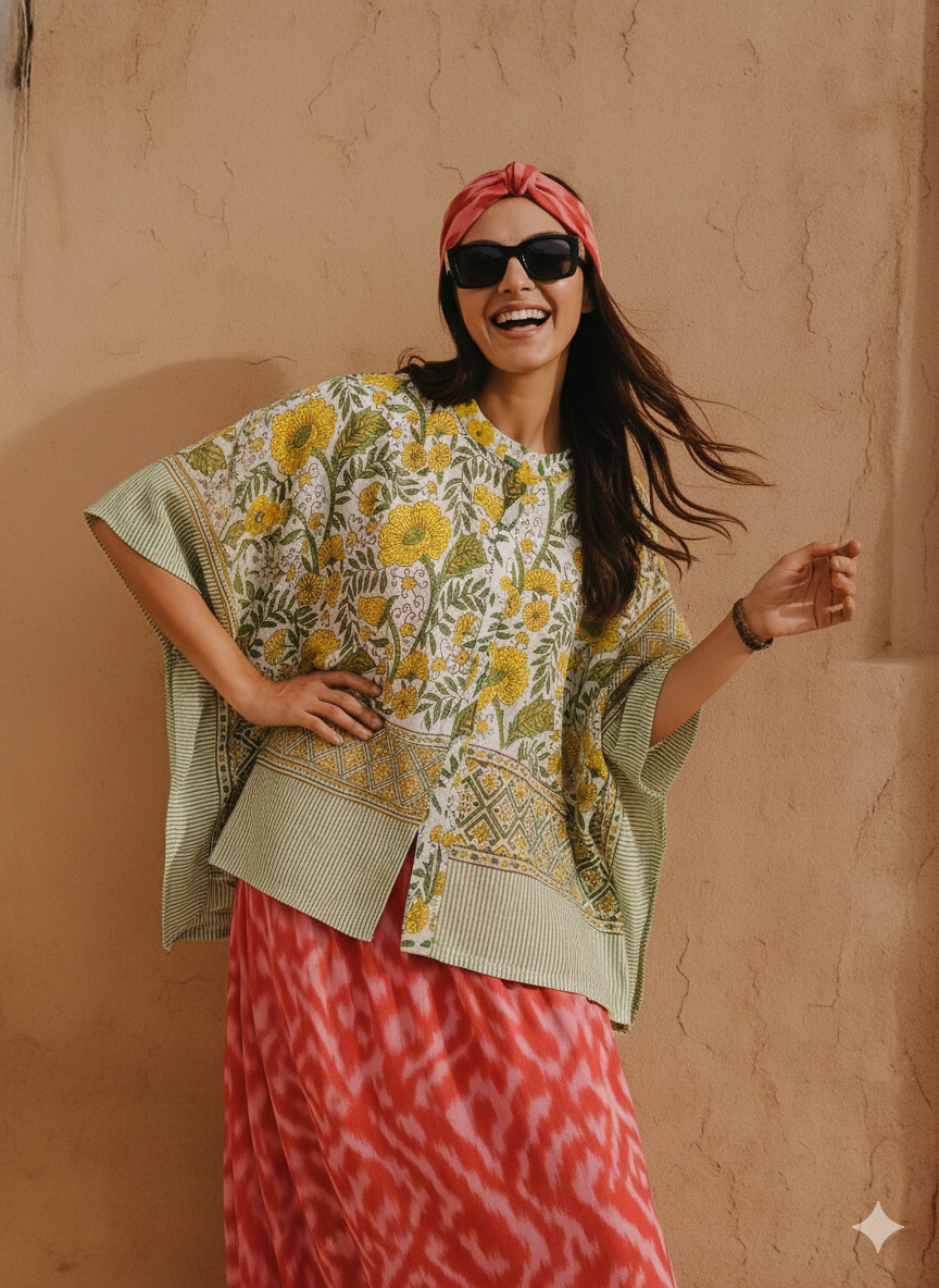 Gulbagh Boxy Kaftan Shirt