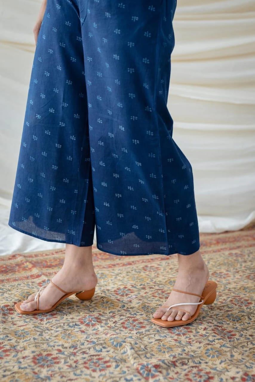 Indigo Blue Cotton Slub Cord-set