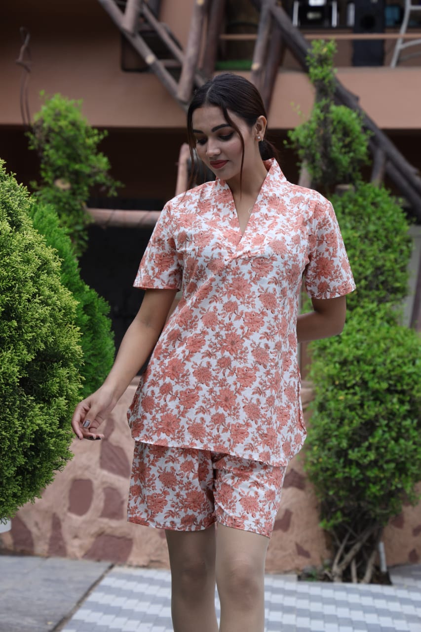 Block Print Short Co-ord Set