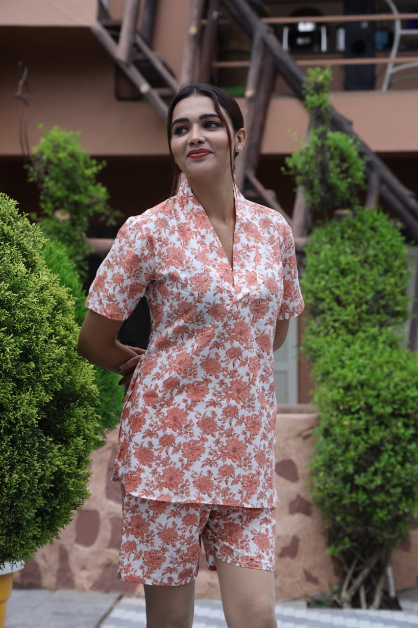Block Print Short Co-ord Set