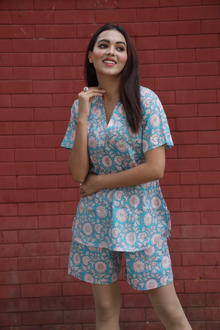 Block Print Short Co-ord Set