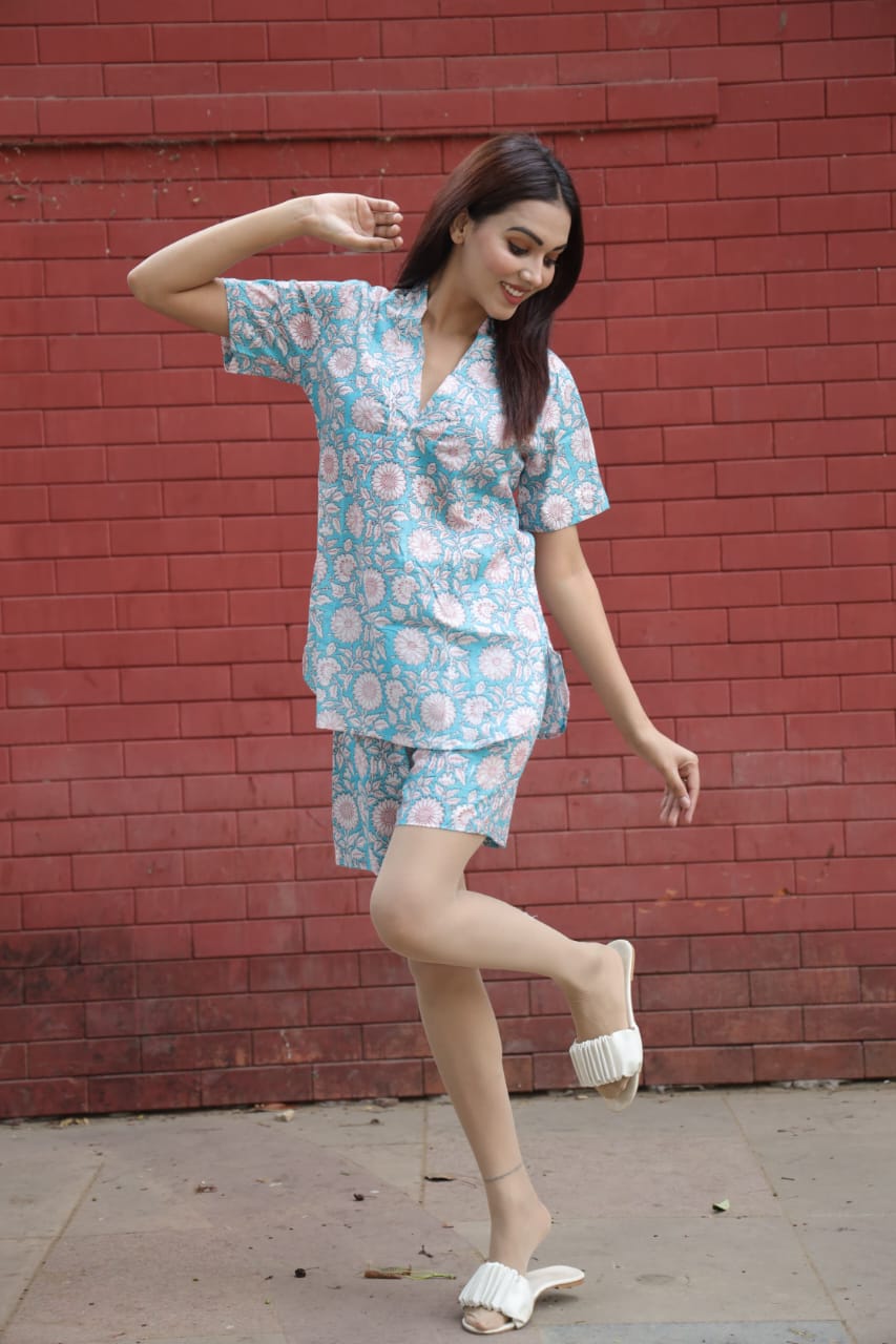 Block Print Short Co-ord Set