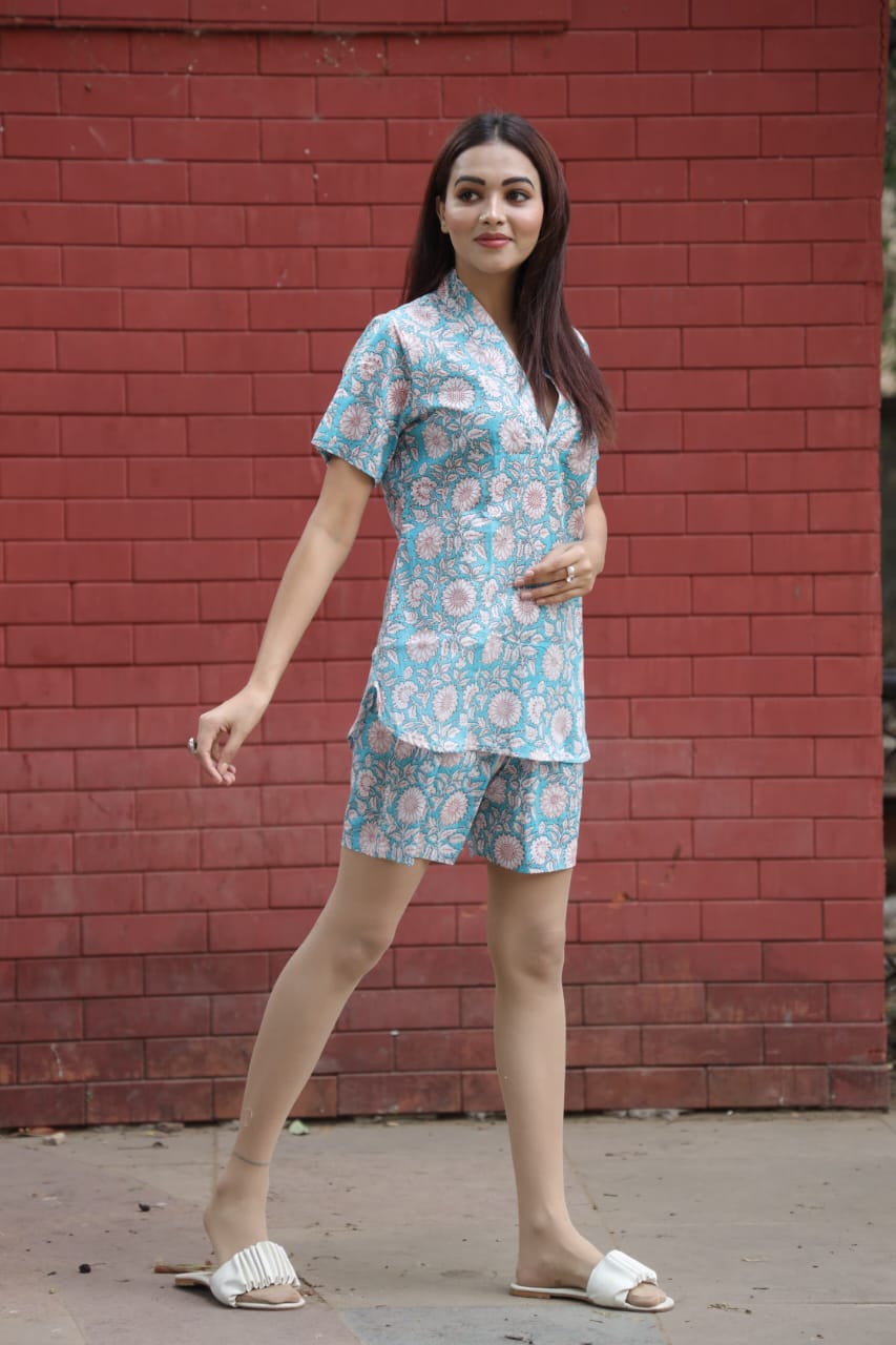 Block Print Short Co-ord Set