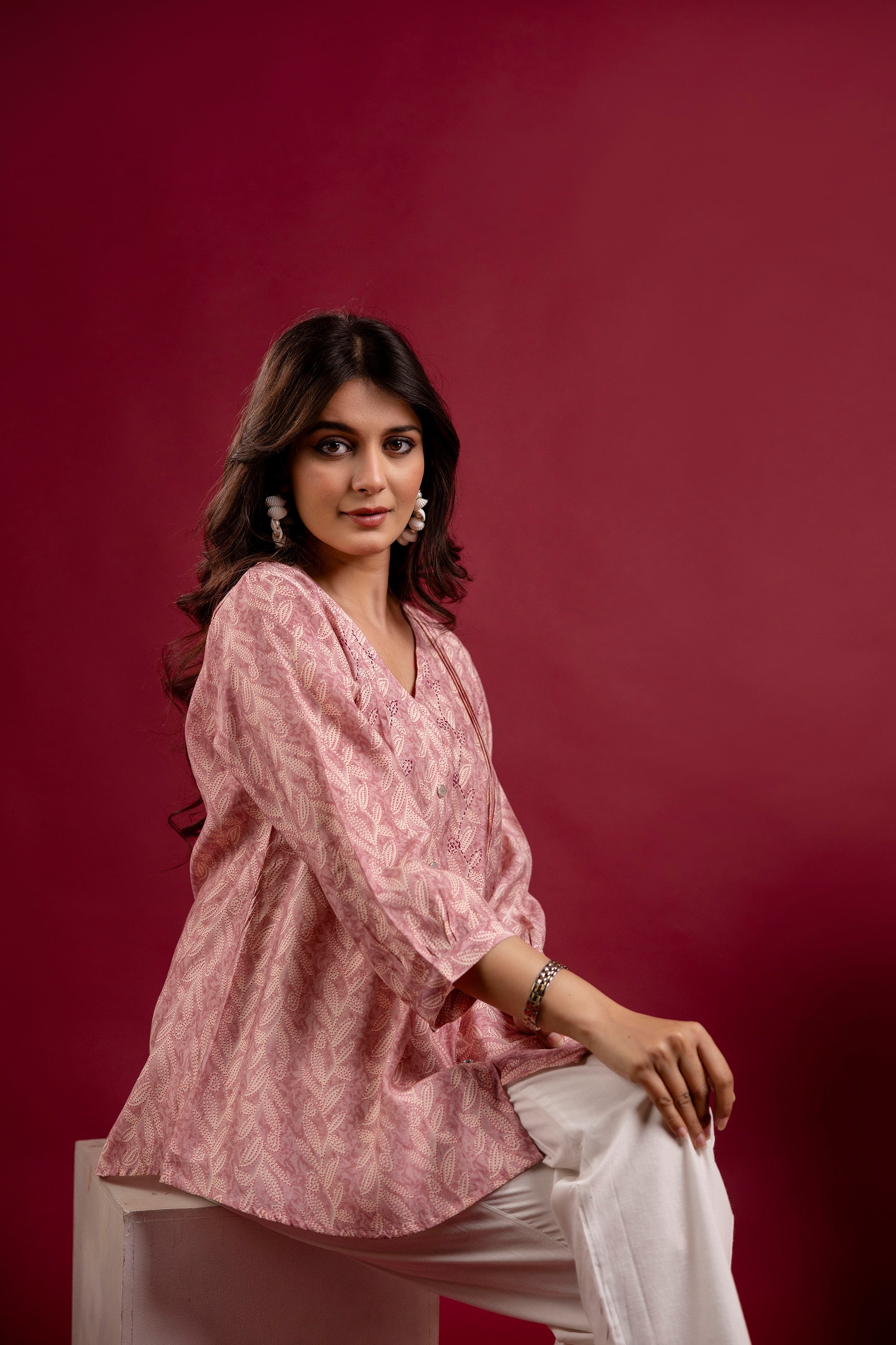 Rose Pink Tunic Top