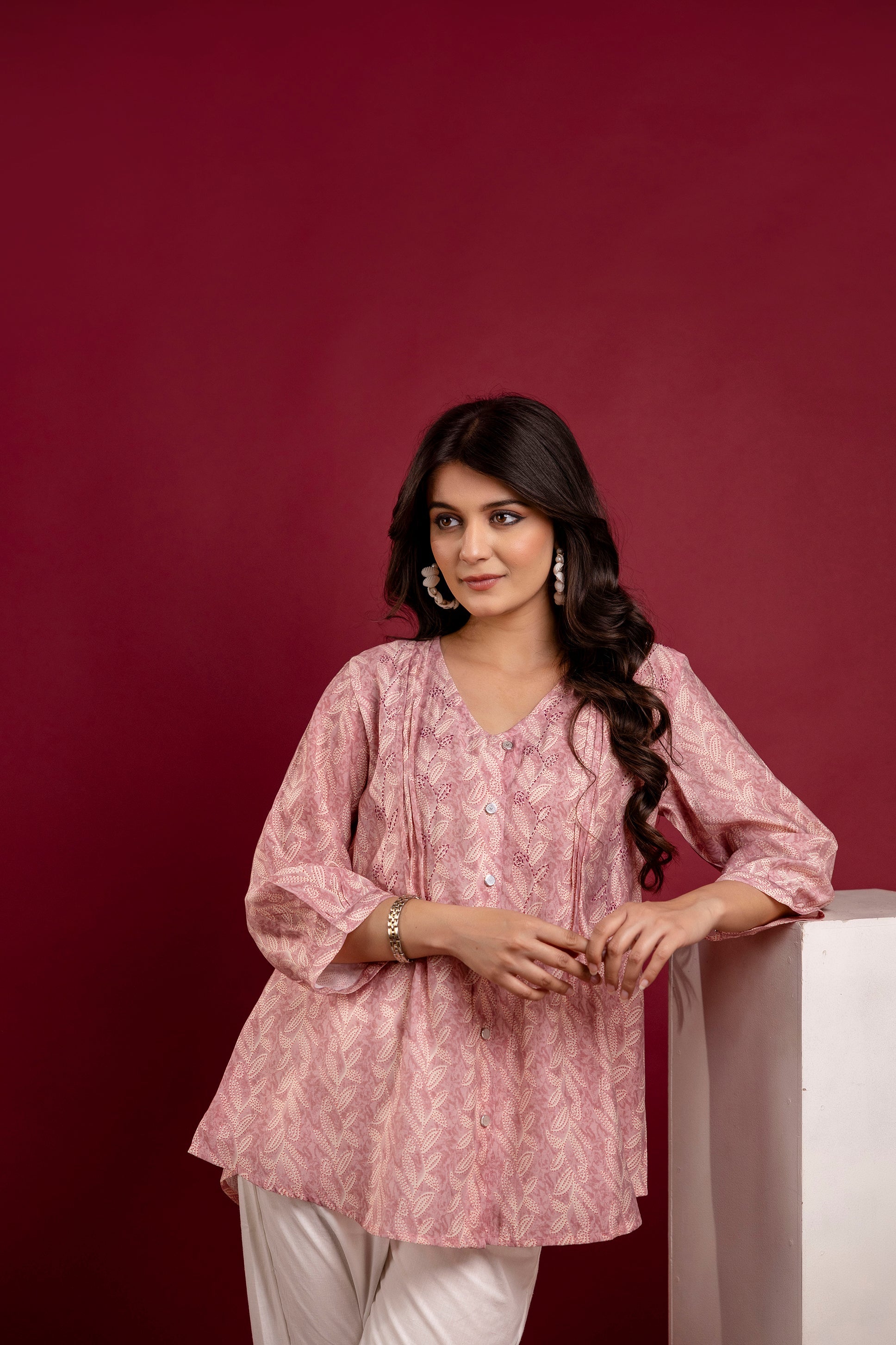 Rose Pink Tunic Top