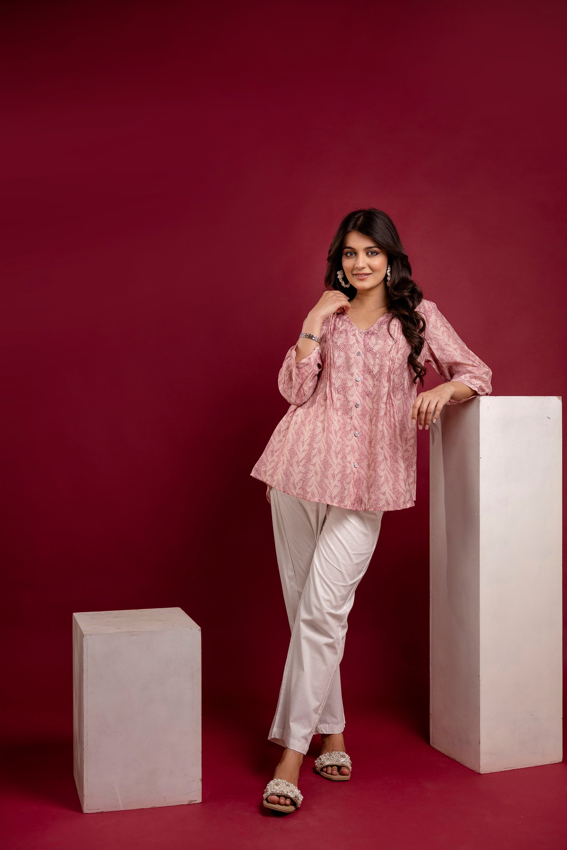Rose Pink Tunic Top
