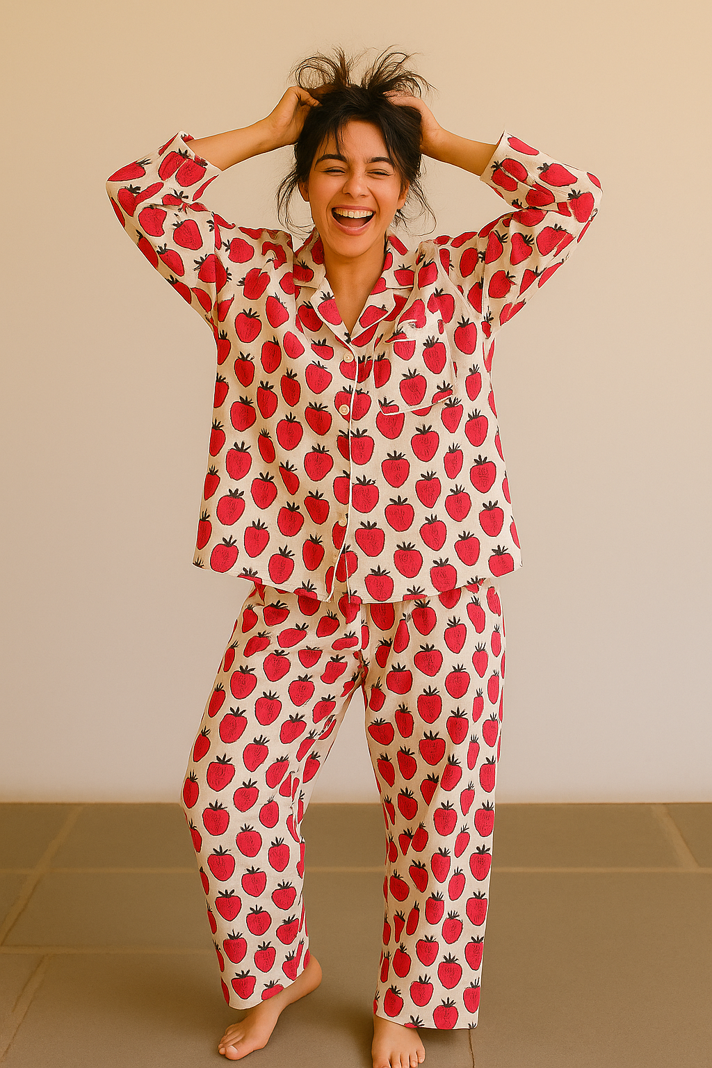 Strawberry Fields Co-ord Set (Pure Cotton)