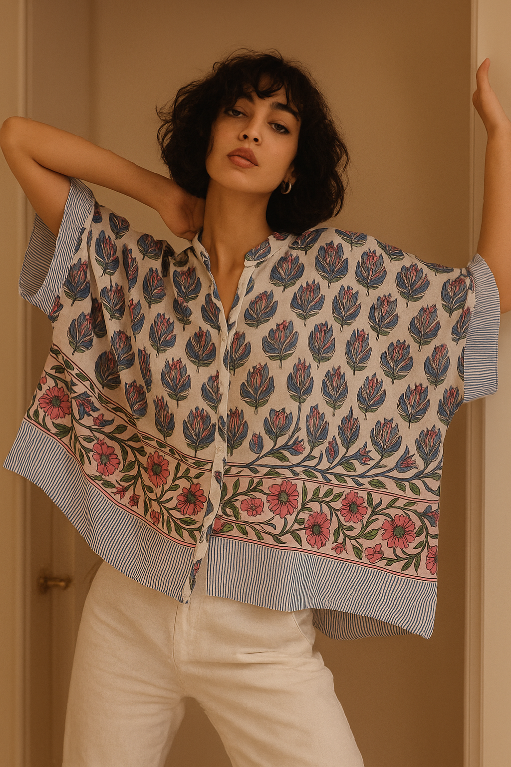 Gulbagh Boxy Kaftan Shirt