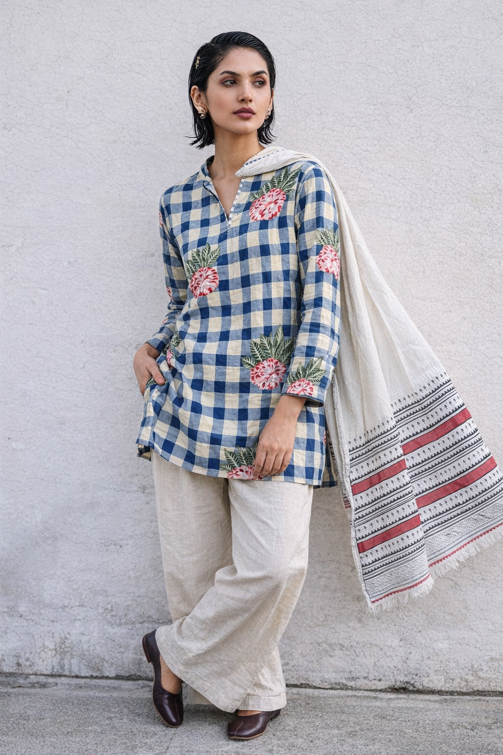 Neel Gulab Kurta