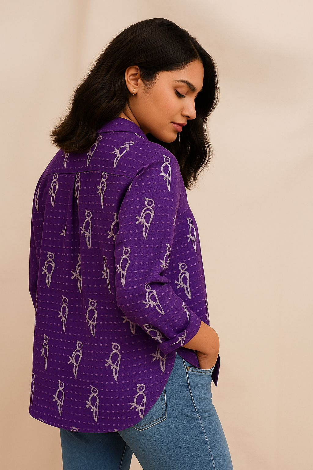 Violet Flutter Shirt