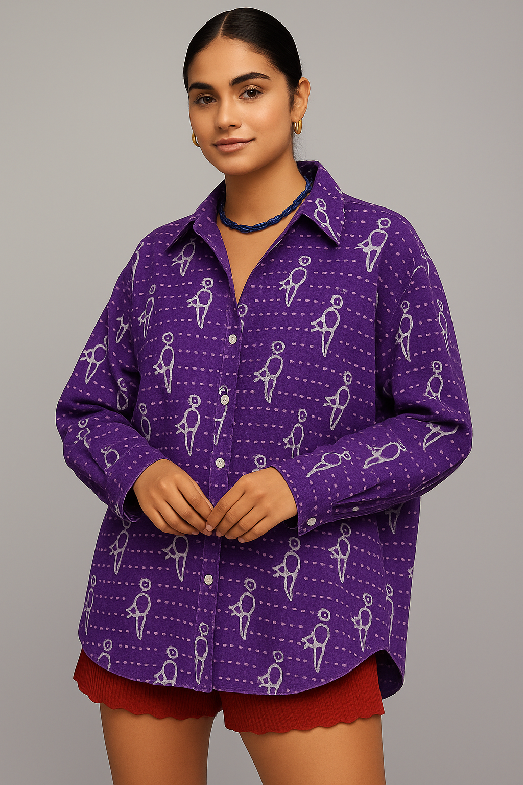 Violet Flutter Shirt