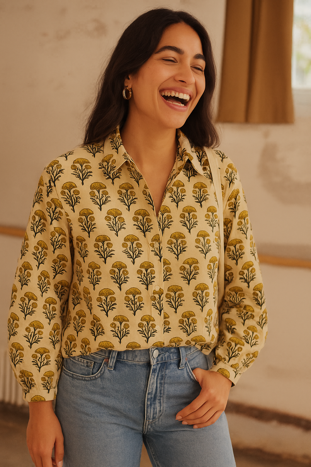 Ivory Marigold Shirt