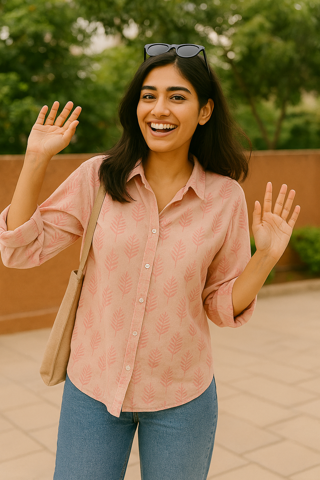 Blush Leaf Breeze Shirt