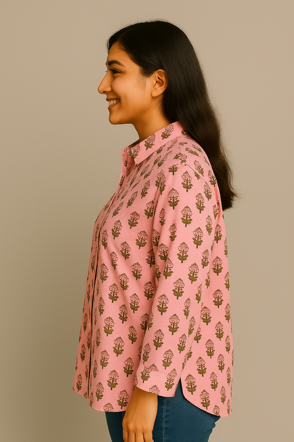 Indie Bloom Button-Down Shirt