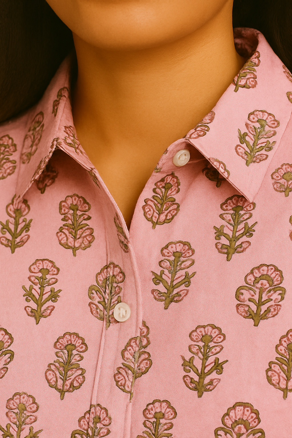 Indie Bloom Button-Down Shirt