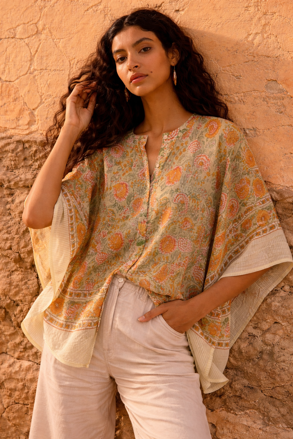 Gulbagh Boxy Kaftan Shirt