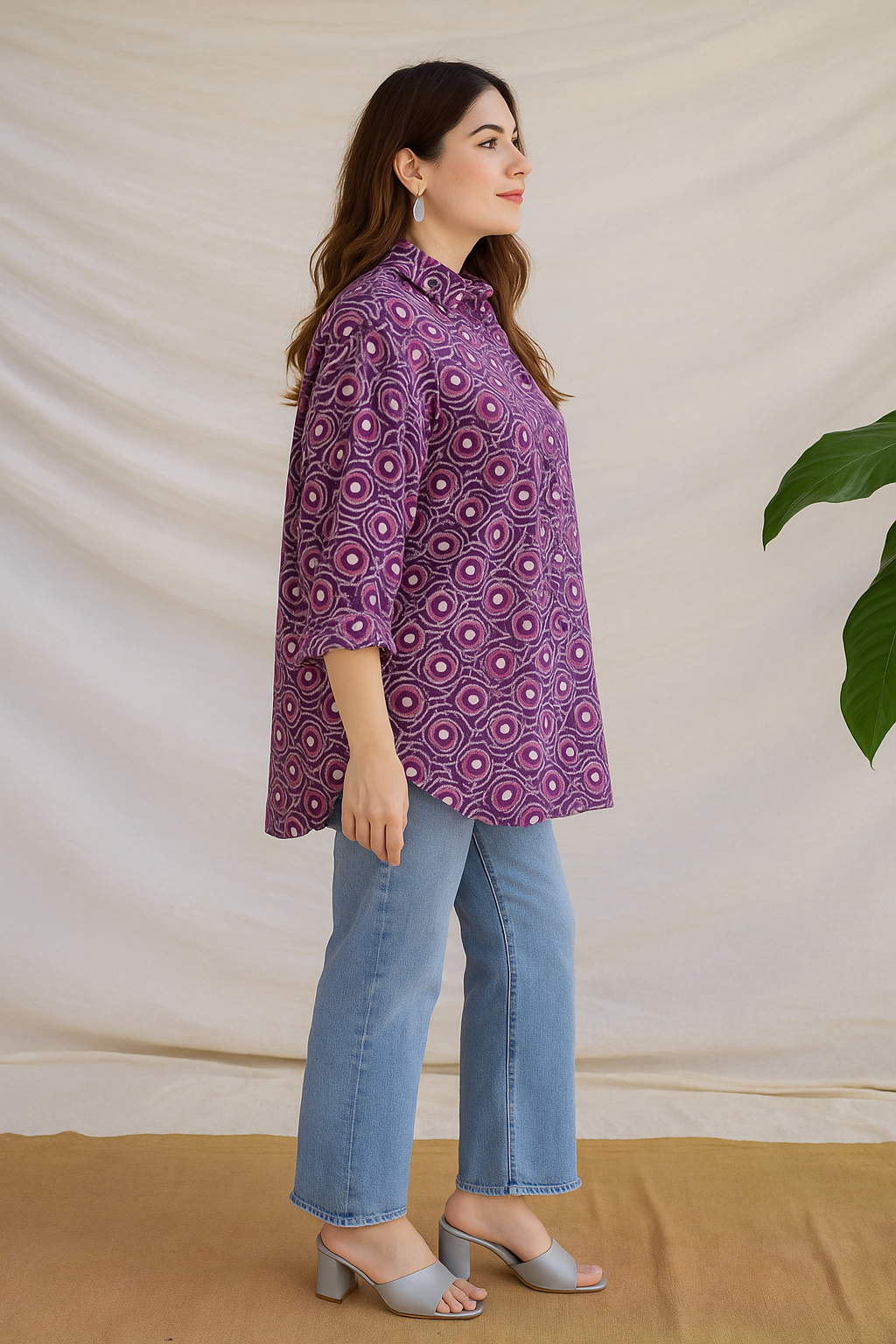 Indie Bloom Button-Down Shirt