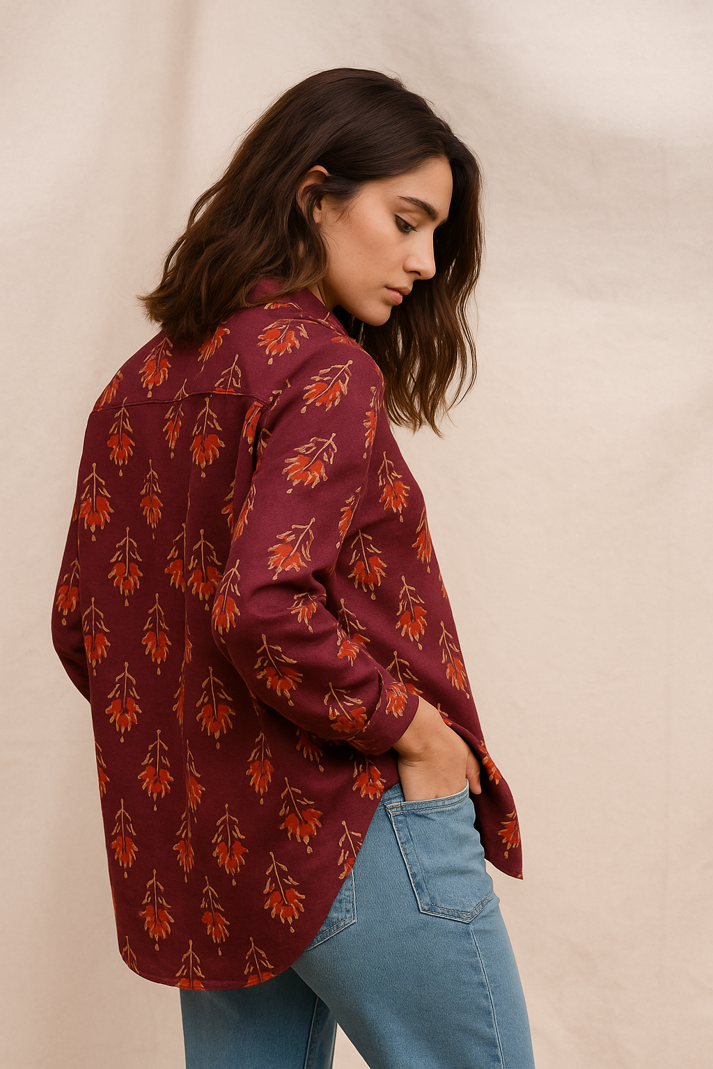 Indie Bloom Button-Down Shirt