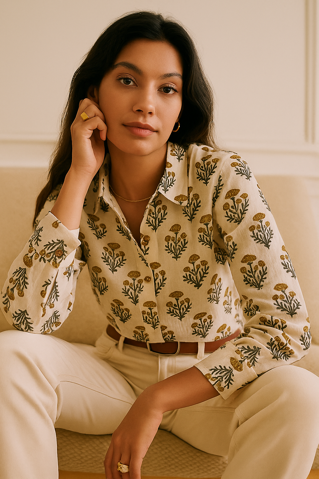 Ivory Marigold Shirt