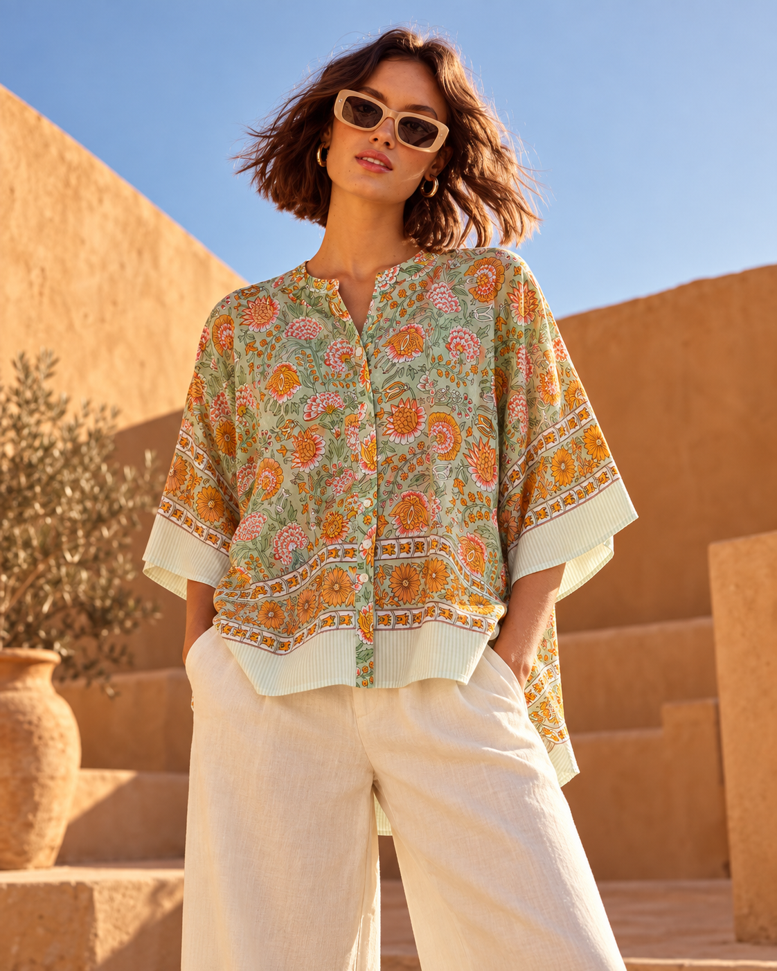 Gulbagh Boxy Kaftan Shirt