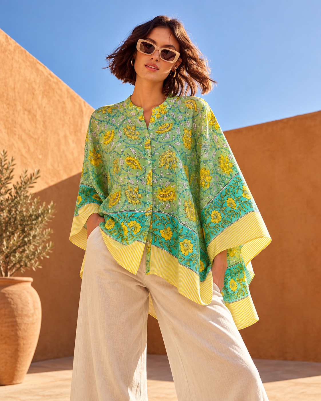 Gulbagh Boxy Kaftan Shirt