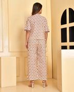 Beige Abstract Co-ord Set