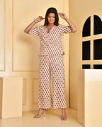 Beige Abstract Co-ord Set