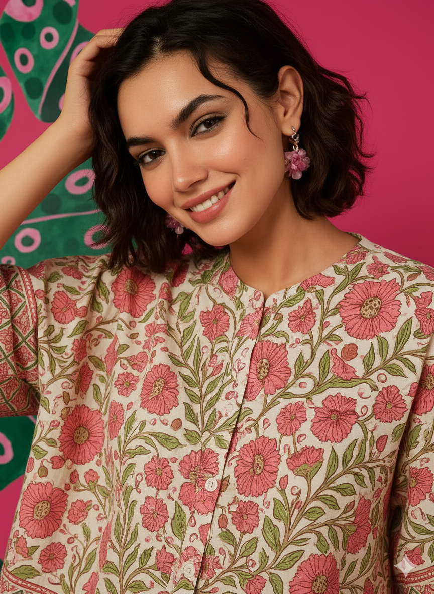 Gulbagh Boxy Kaftan Shirt