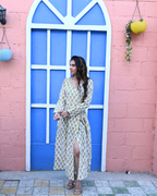 White Angrakha Long Dress
