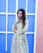 White Angrakha Long Dress