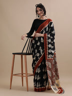 Block Print Cotton Mulmul Sarees