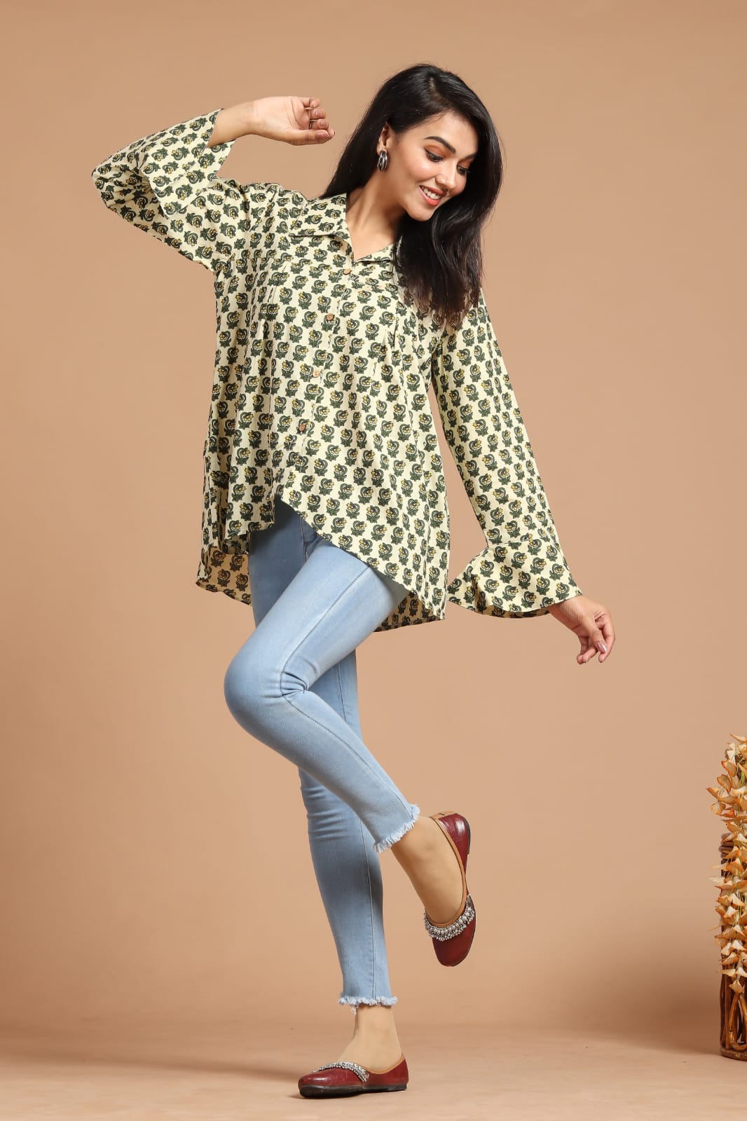 Beige Cotton Shirt