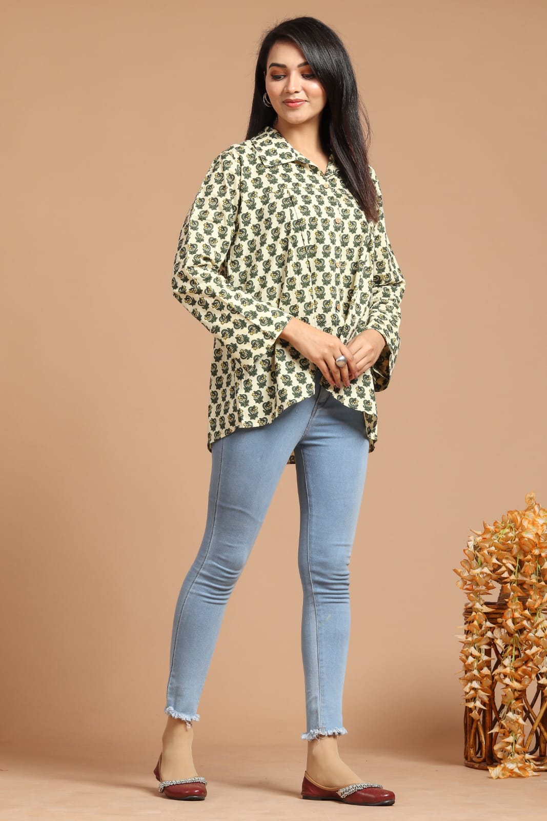 Beige Cotton Shirt