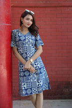 Ajrakh Cotton A Line Dress